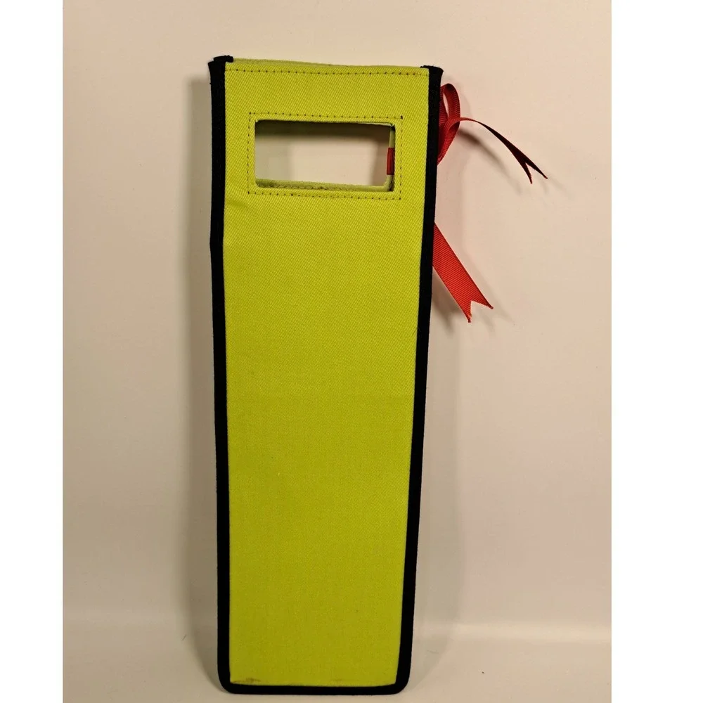 Green Canvas Wine Bottle Gift Bag Forgive Me For I Have Zinned Graphic Pun